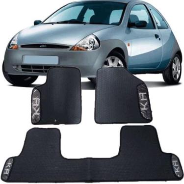 Imagem de Jogo tapete emborrachado do ford ka jogo com 3 peças inteiriço traseir