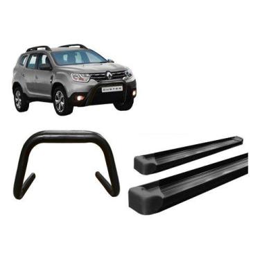 Imagem de Kit Quebra Mato S/ Barra+estribo Plataforma Preto Duster - HOZZ