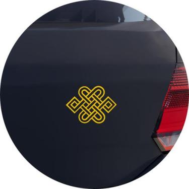 Imagem de Adesivo de Carro Nó Celtico Viking - Cor Amarelo - Melhor Adesivo, Ama