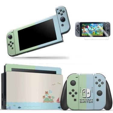 Imagem de Skin Adesivo Protetor Para Nintendo Switch + Película Animal Crossing 