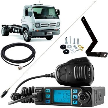 Imagem de Rádio Px 80 Canais Antena 1,40m Cabo 5,5m Suporte Dianteiro Delivery W