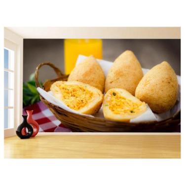 Imagem de Papel De Parede Alimentos Salgados Coxinha Bar 3,5M Al528 - Você Decor