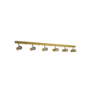 Imagem de Lustre Trilho Perfil 1.20m com 6 Spots Articulável Dourado 190/6 - ILU