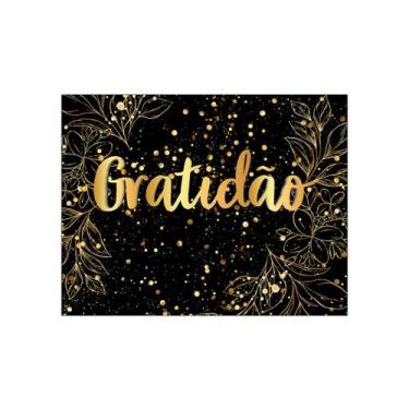 Imagem de Painel de Festa Horizontal 1,55 X 1,20 - Gratidão Efeito Brilhos Doura