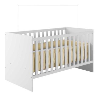 Imagem de Berço com Suporte Mosquiteiro e Colchão Life Tigus Baby Branco