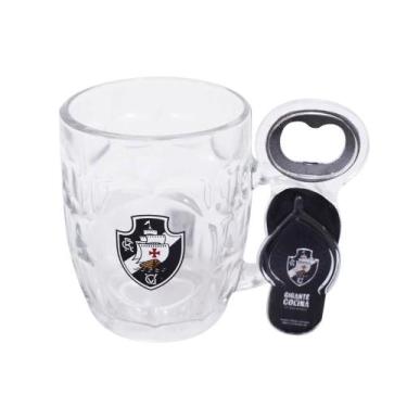 Imagem de Jg Abridor De Garrafas Com Caneca De Vidro 280ml - Vasco - Mileno, Vas