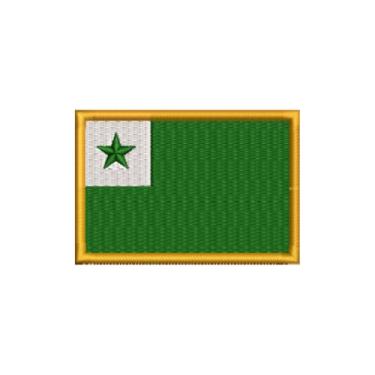 Imagem de BD0179-001 Bandeira Esperanto Patch Bordado 8×5,5cm (D-Arquivo Matriz para bordar.)