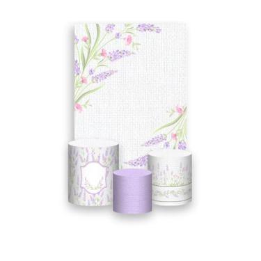 Imagem de Painel De Festa Vertical 1,50 x 2,20 + Trio De Capas Cilindro - Flores