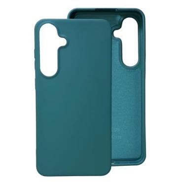 Imagem de Capinha Compatível Com Samsung Galaxy S24, S24 PLUS e S24 ULTRA Linha PREMIUM Colorida Preto, Branco, Vermelho, Azul, Verde, Rosa Transparente Slim Aveludada 3 Camadas (Verde escuro, S24)
