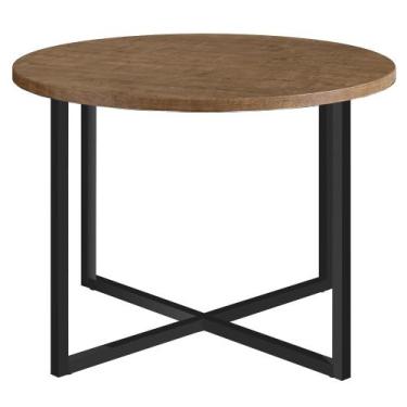 Imagem de Mesa De Centro Redonda Média Volpi Vermont Base Preta - Artesano, Verm