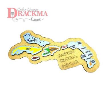 Imagem de Mapa da América Central Insular Quebra-Cabeça, Educativo, Países e Cap