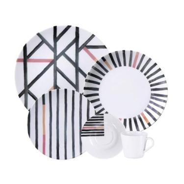 Imagem de Aparelho de Jantar Tramontina Street em Porcelana Decorada 20 Peças