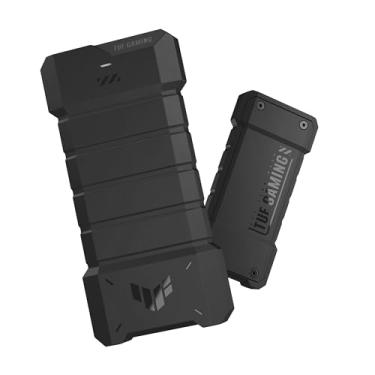 Imagem de ASUS TUF Gaming AS1000 Plus — SSD PCIe M.2 NVMe portátil USB-C 3.2 Gen 2x2 M.2 NVMe 1 TB, até 2000 MB/s, resistência a quedas MIL-STD-810H, resistência à água e poeira IP68, chassi de liga de alumínio