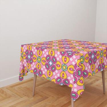 Imagem de Toalha De Mesa Quadrada 4 Lugares Tecido Oxford Formas Abstratas TL26 