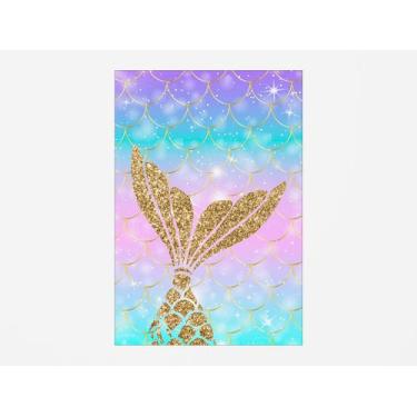 Imagem de Painel De Festa Vertical 1,50 x 2,20 - Cauda Sereia Efeito Glitter Dou