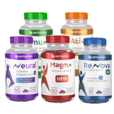 Imagem de Kit Esportes e Atividade Física Completo (1und Neural + 1und Imune + 1