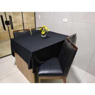 Imagem de Toalha de Mesa de Cozinha Copa Sala de Jantar 4 Lugares 1,40m x 1,40m 