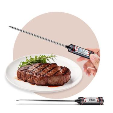 Imagem de Termômetro Culinário Digital Espeto Alimento Cozinha Carne - Draconis