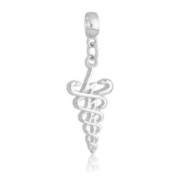 Imagem de Berloque Símbolo da Fisioterapia Banhado a Prata 925 - Work Semijoias
