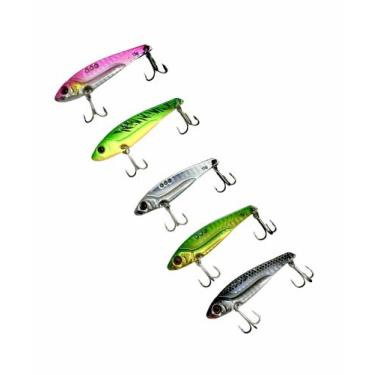 Imagem de Kit 5 Iscas Artificiais Metal Vibration 7cm - 15g + Estojo - Taue