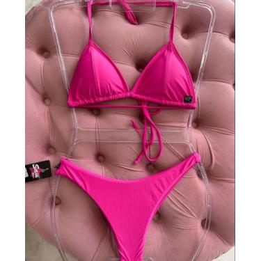 Imagem de Biquíni verão rosa, cavado e decotado - Moda_kah, Rosa, M