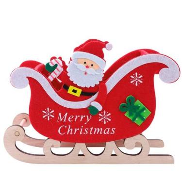 Imagem de Trenó Decorativo de Natal - 11 cm x 16 cm - 1 unidade - Cromus - Rizzo