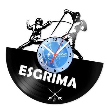 Imagem de Relógio De Parede Disco Vinil Esportes - Esgrima - VES-159 - Modernart