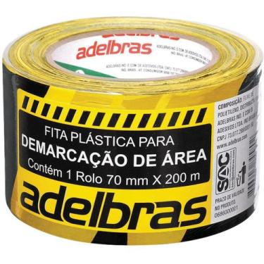 Imagem de Fita para Demarcação de área Zebrada RC 70MM X 200M - Adelbras