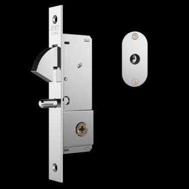 Imagem de Fechadura Para Porta De Correr Stam 1940 Chave Tetra Espelho Inox