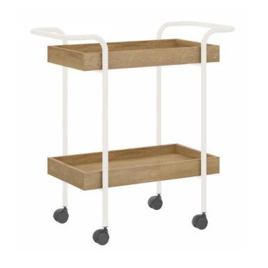 Imagem de Carrinho Para Bebidas Design Industrial Metal e Madeira - Casa Lar Sho