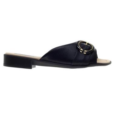 Imagem de Tamanco Feminino Salto Baixo Piccadilly 590040 Preto, 37, Preto