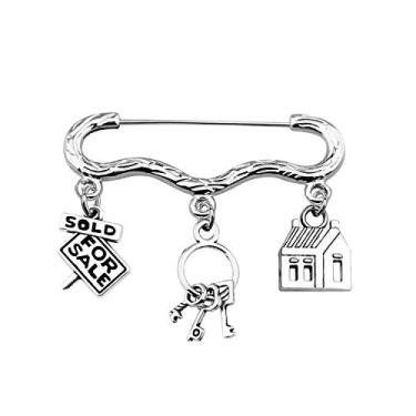 Imagem de TGBJE Presente para corretor de imóveis, broche de agente imobiliário, broches, joias, Metal