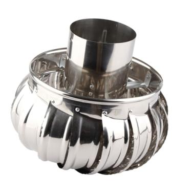 Imagem de Ventilador de Telhado de Aço Inoxidável Pipefit Silencioso Ventilador de Sótão de Turbinas Eólicas para Residências