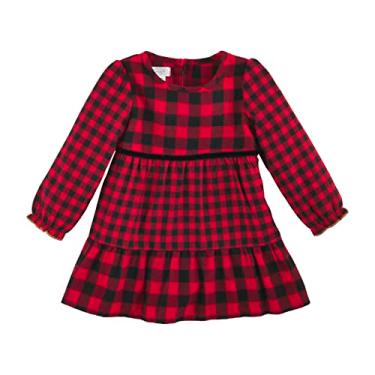 Imagem de Mud Pie Vestido para meninas e bebês, Xadrez búfalo misto, 12-18 Meses