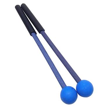 Imagem de TUOREN 1 par de bastões de xilofone de borracha de 23 cm para língua e martelo de percussão para Glockenspiel, xilofone, carrilhão, bloco de madeira e sinos (azul)