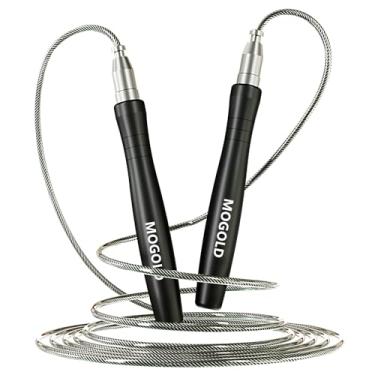 Imagem de Mogold Corda de pular Speed Rope para Crossfit, Boxe | Corda de pular leve para mulheres e homens, treino com bolas de rolamento premium | Alças inquebráveis