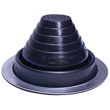 Imagem de Flashers #3 Bota de cano de teto flexível EPDM preta para tubo de telhado de metal piscante (tubo OD 1/4" a 5") - 100% feito nos EUA