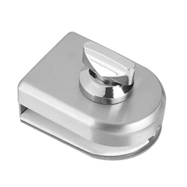 Imagem de Akozon 1016A Fechadura de Privacidade de Banheiro de Abertura única Meia Redonda - Trava de Porta de Vidro Sem Broca para Banheiro, Design Elegante