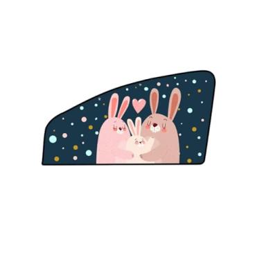 Imagem de Bestgift Cortina magnética para carro com desenho de janela lateral para banco dianteiro ou traseiro cinza dianteiro direito (80 x 50 cm)