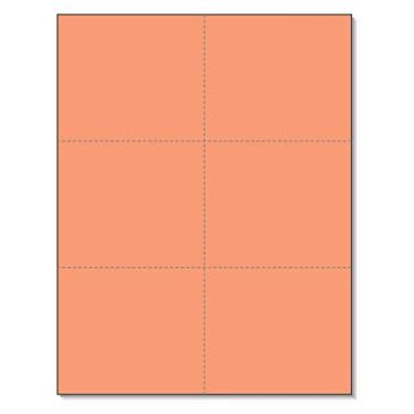 Imagem de Impressora a laser Cartas perfuradas em branco 6 por página, Salmon, 300 Cards