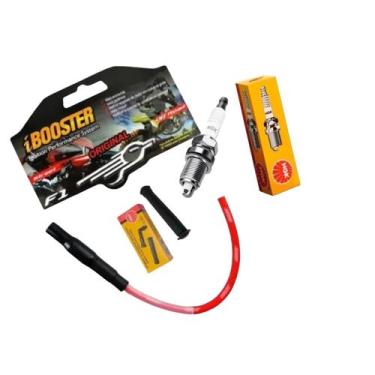 Imagem de Cabo Vela Ibooster + Cachimbo Ngk longo para titan 150 160
