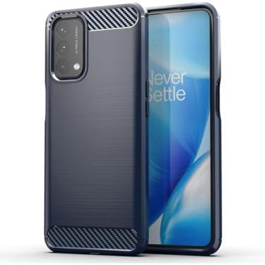 Imagem de GTBDEKI Capa para OnePlus Nord N200 5G, Oppo A54 5G/Oppo A74 5G/Oppo A93 5G DE2117, capa de telefone traseira de TPU macia de silicone à prova de choque de fibra de carbono para OnePlus Nord N200 5G