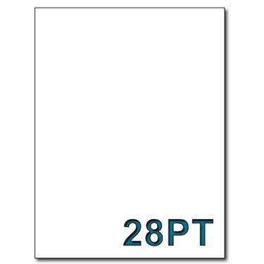 Imagem de Folhas de aglomerado branco 20 x 10 (100) - papelão grosso de 28PT com núcleo branco sólido - excepcional para álbuns, artesanato e suporte de produto..