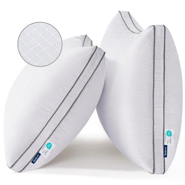 Imagem de Conjunto de 2 almofadas Bedsure King Size, fofas e macias para dormir