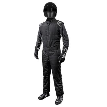 Imagem de K1 Outlaw Adulto Auto Racing Nomex® Suit - SFI 3.2A/5 - Preto, Cinza - Médio/Grande 54