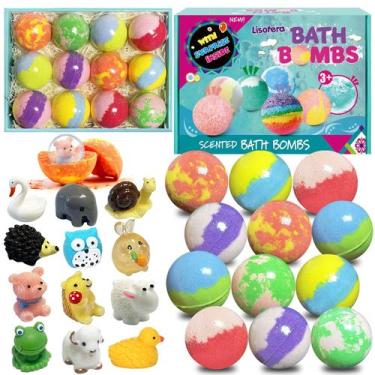 Imagem de Bombas de Banho Lisotera para Crianças - 12 Unidades com Brinquedos Su