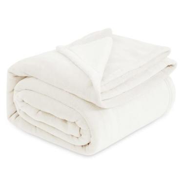 Imagem de Manta Bedsure Fleece King Size Creme - Flanela Macia e Acolhedora