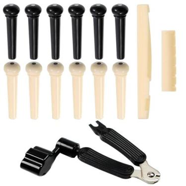 Imagem de Pinos de Ponte para Guitarra Acústica com Kit de Ferramentas 3 em 1