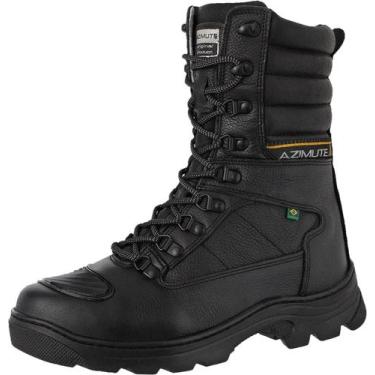Imagem de Bota Azimute Motociclista Militar Paintball Azimute Swat, Preto c/Prot