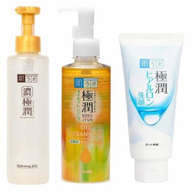 Imagem de Hada Labo Gokujyun Kit - Sabonete Hidratante Facial + Óleo Demaquilant